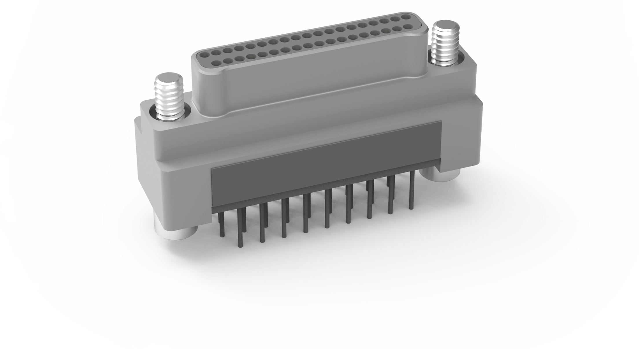 Nano-D, Metal, Board Mount, SMT, Vertical Receptacle with Mounting